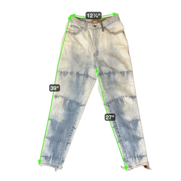 Vintage Levis 901 Jeans Womens 9 Bleach Wash High Rise Tapered Made USA 90s - Picture 5 of 11